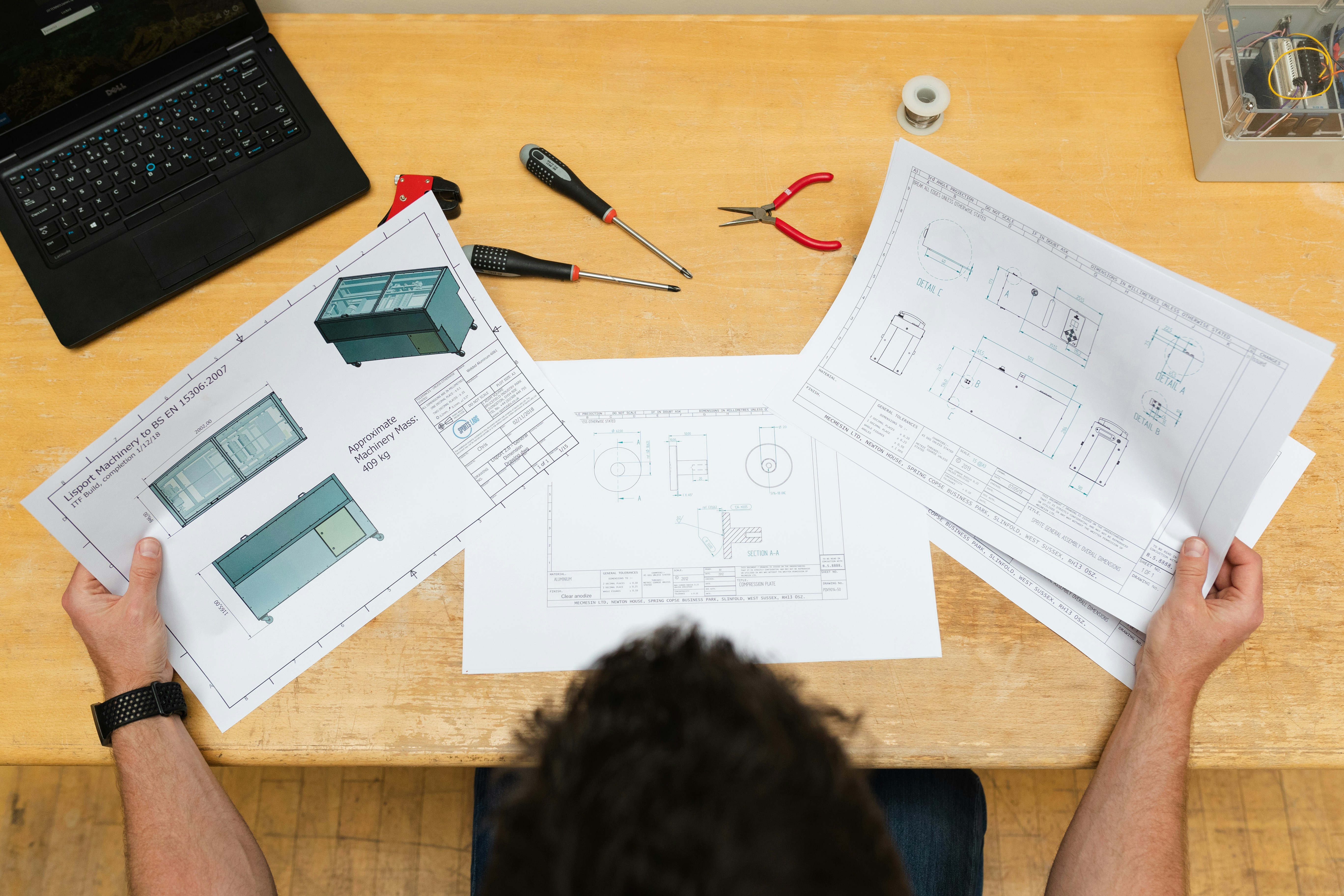 HVAC Estimator working on blueprints
